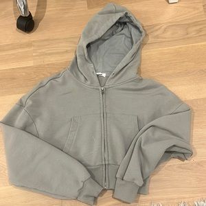 Mini-cropped Full zip sweatshirt